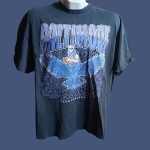 Dead Threads Baltimore Ravens T-Shirt 2XL Black Cotton Crew Neck Short Sleeve